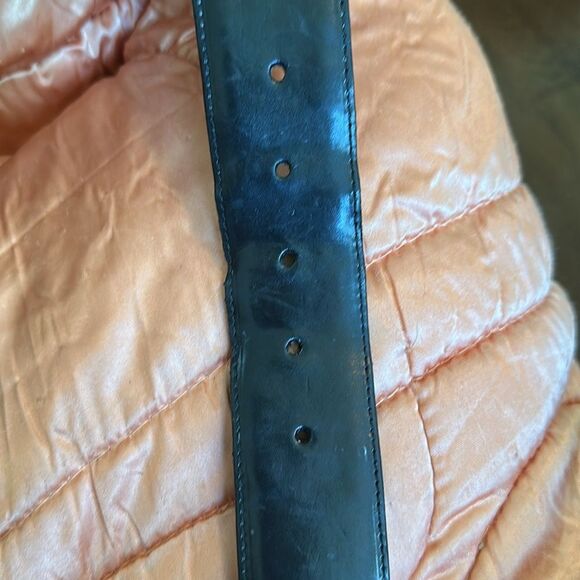Vintage 1994 Brighton Wide Black Leather‎ Belt with Ornate Gold Buckle main image 6